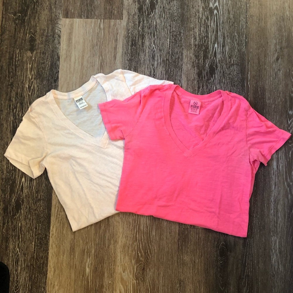 Victoria's Secret PINK Perfect V-Neck Tee Shirts